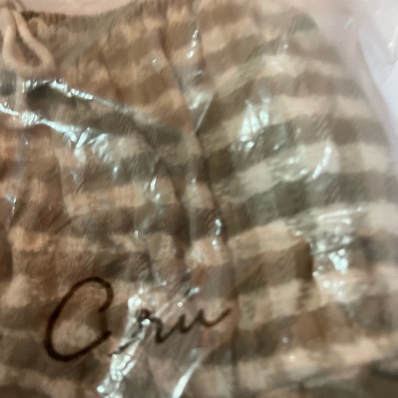 Rylee + Cru Tan and Cream baby Kids flutter bloomer gingham - Picture 3 of 6